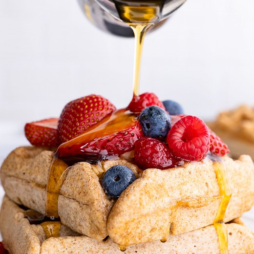 Healthy Waffle Recipe {Whole Wheat} - iFoodReal.com