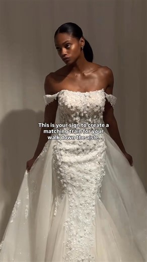 Because every step should be unforgettable… You can create a custom matching train with any Demetrios gown. Work with one of our trusted retailers to bring your vision to life 💫 There’s nothing quite like the drama and elegance of a flowing train that mirrors your gown — it adds that extra wow factor and makes every step feel cinematic. A moment made for the aisle and the camera. Featured here: #Demetrios 1534 from the 2026 Collection #Demetrios2026 #DemetriosBride #DetachableTrain #ModernBride
