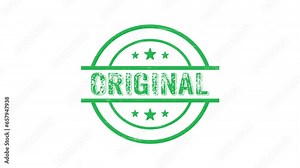 2D Animation of Original Stamp Isolated On White Background