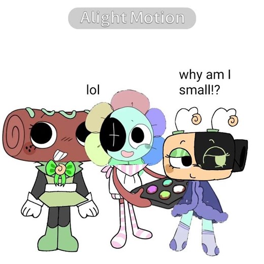 change clothes trend w/ my trio #fanchild #fankid #animation #moonflower #shellvision #fruitcake#fyp