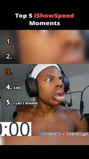 Top 5 IShowSpeed Moments #shorts #top5 #ishowspeed #funny