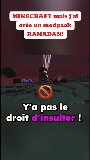 Il a dis des insultes pendant le ramadan #drôle #minecraft