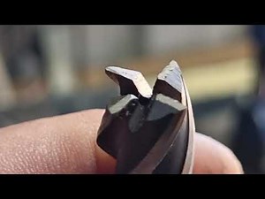 How to sharpen a 4 fluted end mill bit in lathe the easy way