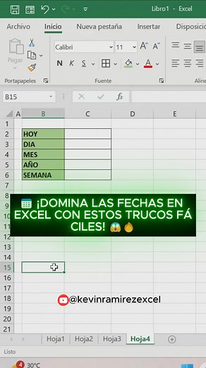 Domina las funciones de fecha en excel #tipsexcel #exceltips #Microsoft #office #Excel | Kevin Ramirez
