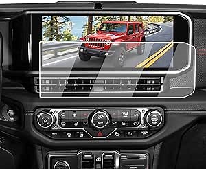 Screen Protector For 2024-2026 Jeep Wrangler/2024-2026 Gladiator 12.3-Inch Touchscreen - Tempered Glass 2024-2026 Wrangler (Sport/Sport S/Willys/Sahara/Rubicon/Rubicon X) JL 4xe/Gladiator Accessories