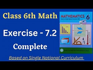 Class 6 Math New Book Exercise 7.2 [ Complete ] Class 6th Math New Book Unit 7 Exercise 7.2