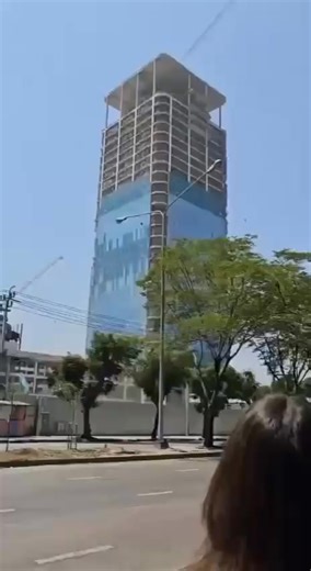 Footage showing the collapse of an under-construction skyscraper in Bangkok during today's earthquake. Not my video. | Singapore Matters