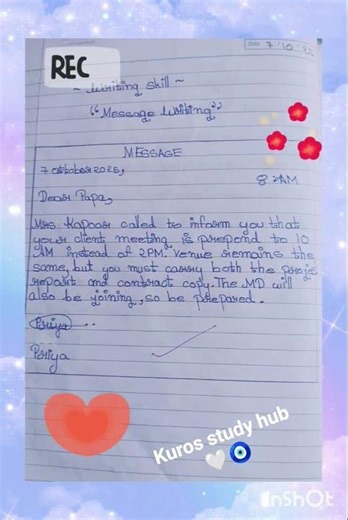 english gramar /writingskill/message writing/message writing format/shorts/kuros study hub 🤍🧿 ☺☺