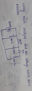 using mesh analysis find the voltage across 4 \mathrm{k} \Omega... | Filo