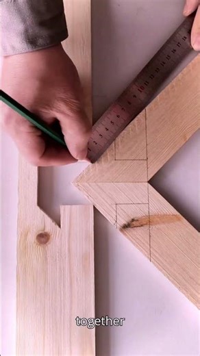 Exact Measurement Technique for Angled Cuts #woodwork #woodworking #shorts #tools #tips #tricks #diy