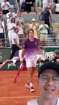 João Fonseca's reaction to beating Djokovic #rolandgarros #tennis #novakdjokovic #joaofonseca