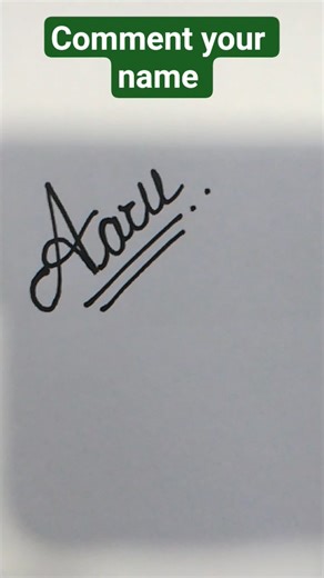 ✨ Cursive Name Art | Stylish Name Writing in Cursive | Calligraphy for Beginners #shorts #aaru
