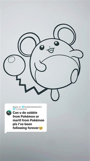 Colorful Marill Drawing Tutorial | Pokemon Art