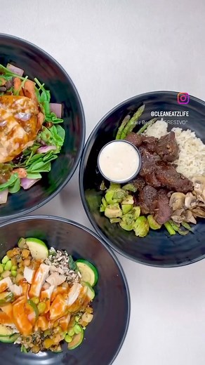 Build your own bowl at YOUR local Clean Eatz Café . Your choice of base, protein, veggies, and sauce 😋 . Low calorie. High Protein. Filling. Affordable. . Find your nearest Clean Eatz Cafe location here: https://locations.cleaneatz.com/😋 | Clean Eatz