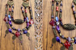 Viking Brooch Beads Medieval Jewelry Collier Fibule Viking Celtic Wedding Necklace - Etsy