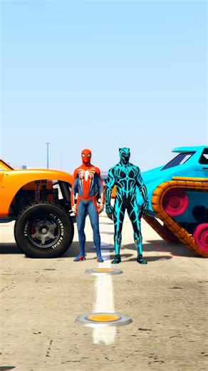 GTA V : PANTHER AND SPIDER-MAN MATCH, WHO IS RICHER 🤑 #shorts #gta5 #holidayswithyoutube #gtav