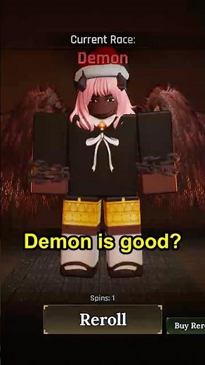 I got Demon race first try #theforge #roblox