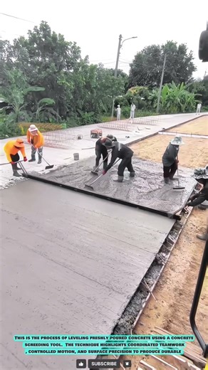 Concrete Screeding Tool: Straight Edge Leveling for Flat Slab Finish