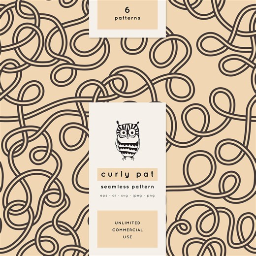 Abstract Interlaced Lines Seamless Pattern Set – Commercial Use (digital Download) - Etsy