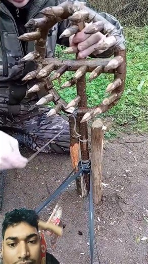 Survival trap forest | #easy ☄️ #survival ⛺ #trap 🪃