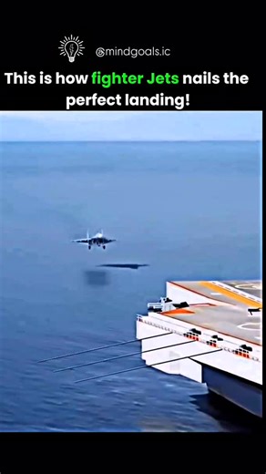 MIND GAME 🧠 on Instagram: "A fighter jet’s landing on a carrier looks explosive, but every second is a precise calculation. The aircraft approaches at high speed, with onboard systems constantly adjusting pitch, drag, and thrust to maintain a razor-steady descent. As it touches the deck, the arresting hook catches the cable with split-second timing, absorbing enormous force and bringing thousands of kilos safely to a stop. Pilots train for years to make this maneuver feel effortless, but behind