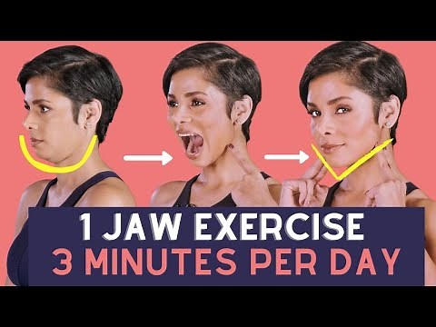 ONE JAW EXERCISE for THREE MINUTES per day to get a FIRM FACE