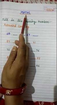 Class 1 St math missing numbers