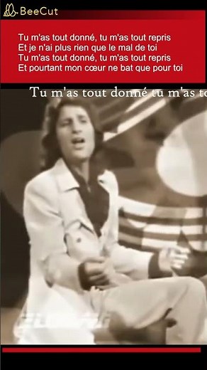 Tu m'as tout donné tu m'as tout repris (Mike Brant 1973) #annee70