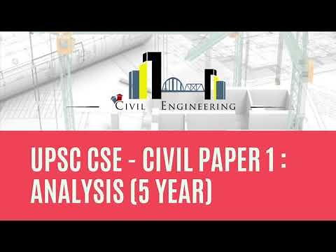 UPSC CSE | CIVIL ENGINEERING OPTIONAL | MAINS PAPER -1 | LAST 5 YEAR ANALYSIS | SUBJECT & YEAR WISE