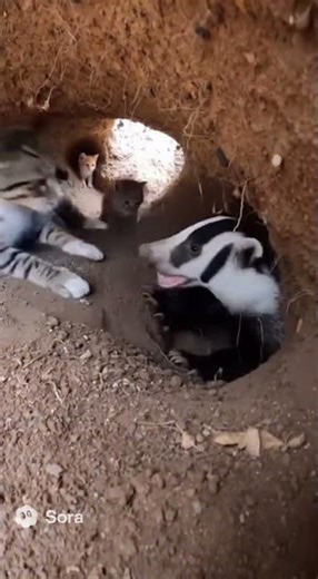 AI Shorts | The Den Defender 굴 | #AIart #cinematic #action #badger #brave