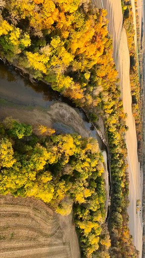 A flight over the beautiful Fall colors along the Big Vermillion (Vermilion) River in Vermillion County, IN. | Jake's Aerial Photography
