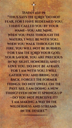 God Is Saying This To You… Isaiah 43:1–19