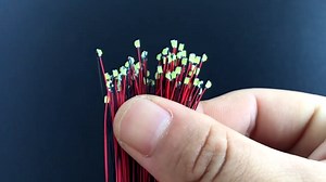 Pre-Wired SMD-60pcs0402 Micro LED Lights Kit, in 6 Colors (White, Warm White, Red, Blue, Green, Pink-Purple) with Wires, 4 Connectors & 2 Battery Boxes - Tiny LED Lights for DIY Model Projects