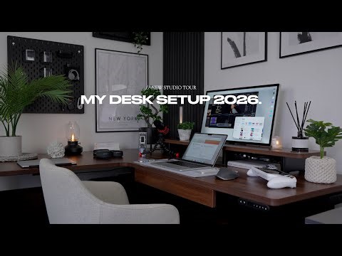 My Desk Setup for 2026 // New Studio Tour