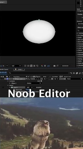 Noob vs Pro Feather Effect in After Effects 🤯🔥 #motiongraphics #feather #noobvspro