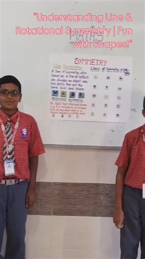 KB School on Instagram: "“Understanding Line & Rotational Symmetry | Fun with Shapes!” In this Grade 6 Maths lesson on Symmetry, we explore the concepts of Line Symmetry and Rotational Symmetry using real-life examples and engaging visuals! Watch as we demonstrate how to identify symmetrical shapes, draw lines of symmetry, and understand rotation patterns. This interactive session will help students grasp the fundamentals of symmetry in an easy and fun way. 📅 Date: 4-02-2025 🎯 Objective: Learn