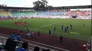 Team Nepal enters the field for warm up session #NEPIND #Goal #Nepal #GoalNepal | GoalNepal.com