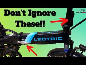 Lectric XP 2.0 - How To ADJUST The Folding LATCHES