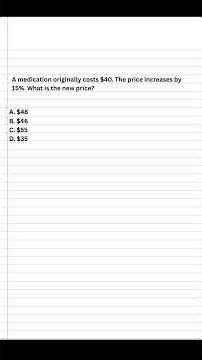 Math Practice| Percentages to Decimals| Pre-nursing exam Sample Question#prenursingexam