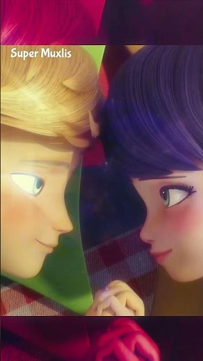 Marinette and Adrien kiss 💋 5 season 16 episode || ‪@SUPERMUXLIS‬ #miraculousshorts #miraculousedits