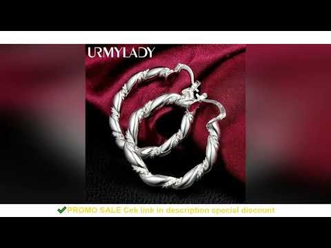 Hot new High quality 925 Sterling Silver hoop Earrings for Woman fashion party wedding Jewelry elega