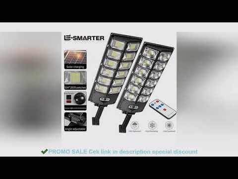 Outdoor Solar LED Lights Waterproof 8000 Lm Super Bright Wall Lamp With Motion Sensor Remote Control