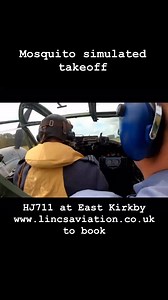444 reactions · 26 shares | Mosquito HJ711 performing a simulated takeoff at East Kirkby. I’m wearing the full 1943 flying kit for this event too #flying #aviation #pilot #sky #ww2 #warbirds #tailwheel #pilotlife #gift #history www.lincsaviation.co.uk | David Petters | Facebook