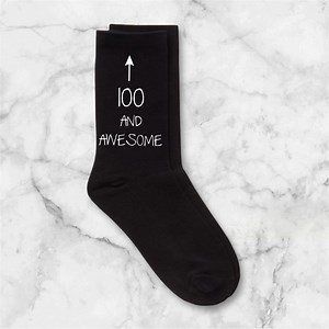 Black Socks 100th Birthday Men's Gift, 100 and Awesome Celebration Gift , Novelty Birthday Present for Him - Etsy Canada