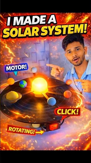 3D Solar System Working Model 🌍 | School Science Project #Shorts #scienceproject #schoolproject