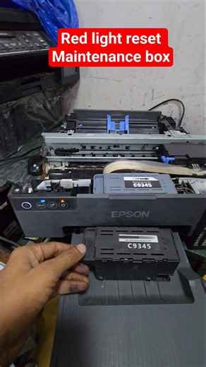 Epson L8050 L18050 alternate Red light blinking Maintenance Box Change #maintenanceboxchange