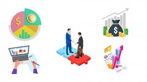 animated footage of performance management with cycle at office