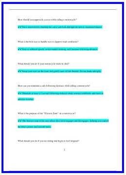 Motorcycle Safety Course Questions and Answers Already Passed1682 636x882