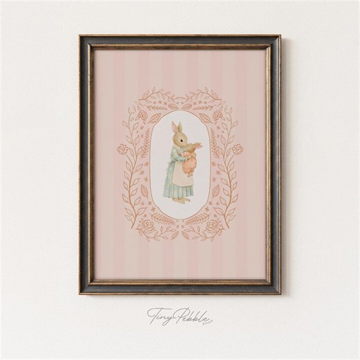 Vintage Bunny Rabbit Nursery Wall Art, Kids Room Decor Print (digital Download) - Etsy Canada
