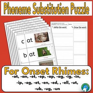 Phoneme Substitution Puzzles Phonemic Awareness Activities with Onset Rime